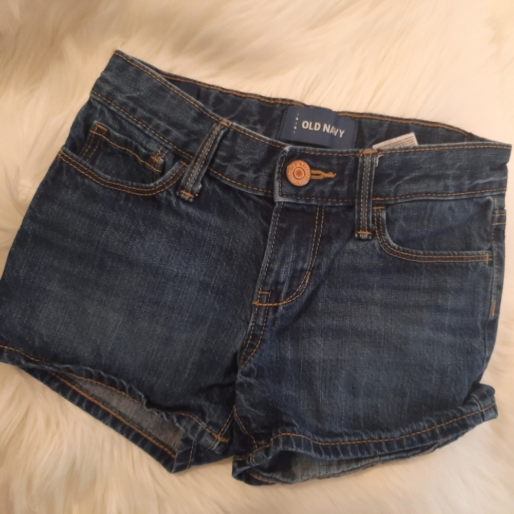 Old Navy Denim Shorts- Girls Size 7 Regular-Adjustable waistline